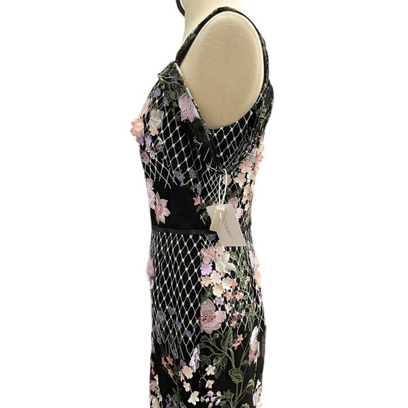 MARCHESA NOTTE Floral Cold-Shoulder Gown - Picture 4 of 8